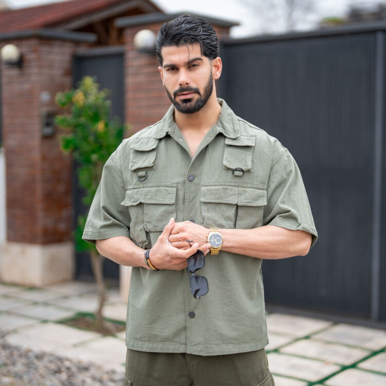 پیراهن کتان مردانه کد 20371