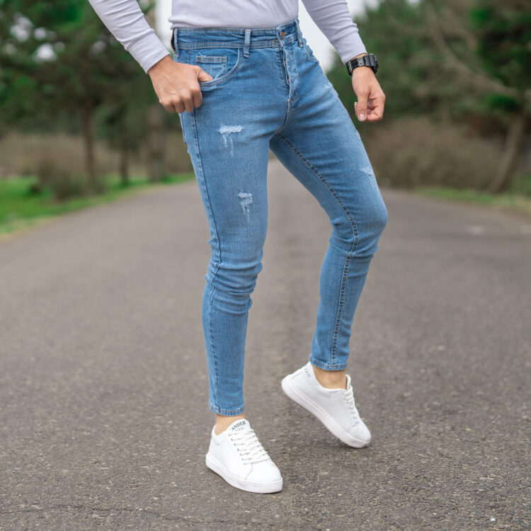 شلوار جین مردانه آبی کد 20352