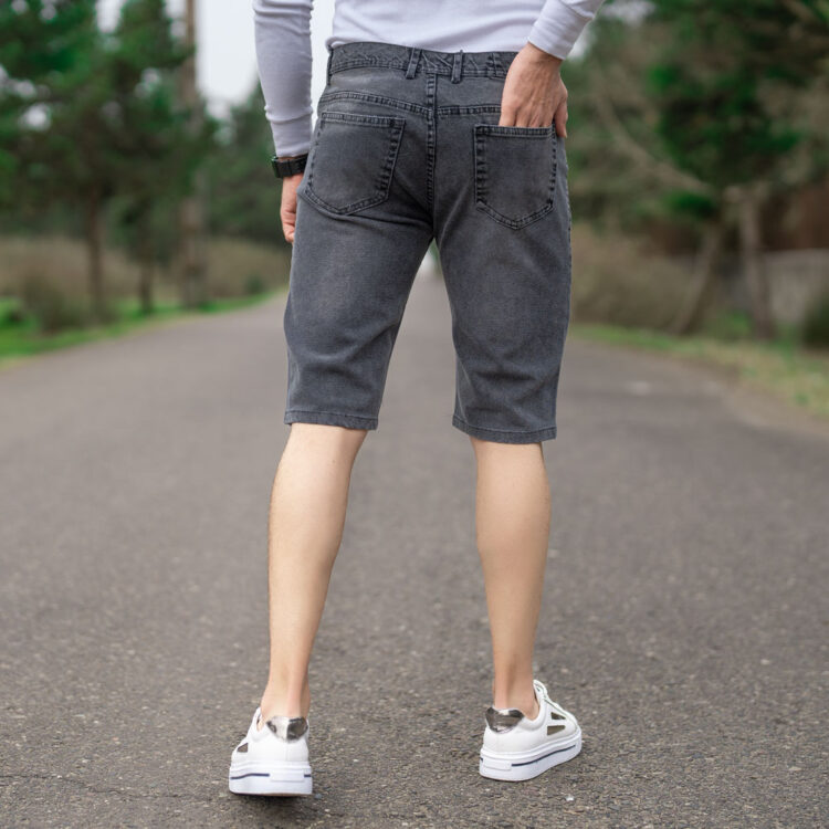 شلوارک جین ذغالی کد 20349