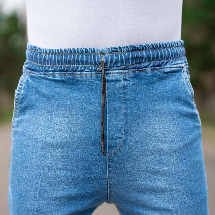 شلوار اسلش جین مردانه آبی کد 20435