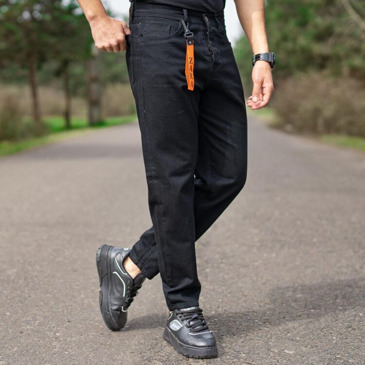 شلوار جین مردانه مام مشکی کد 20449