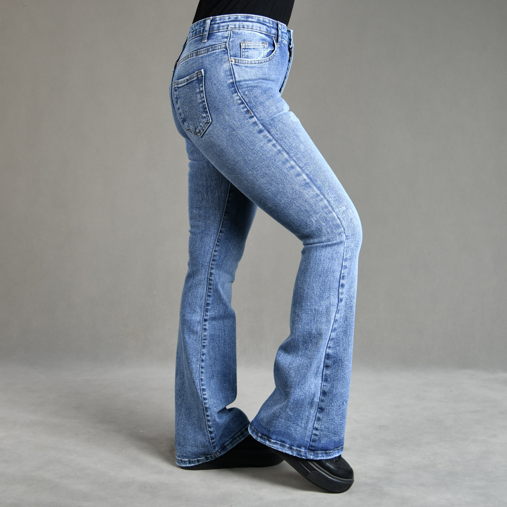 شلوار جین دمپا دخترانه آبی کد 20121