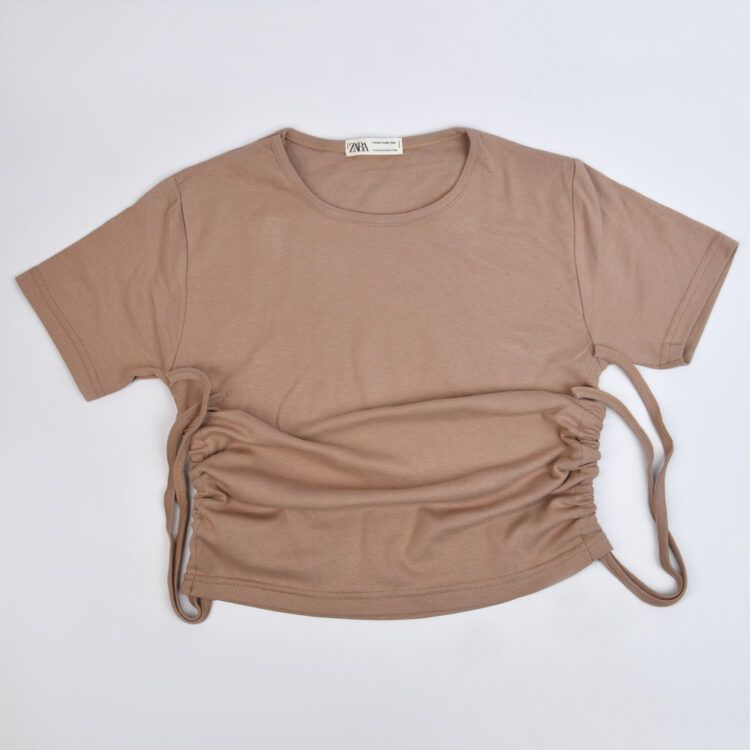تیشرت کراپ گت دار کد 20010