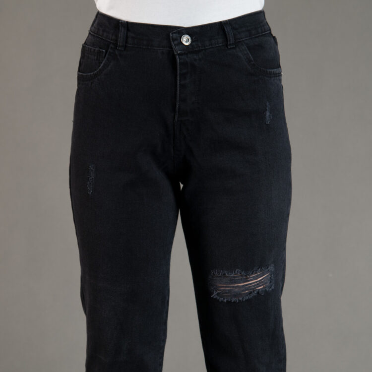 شلوار جین مام دخترانه مشکی کد 20146