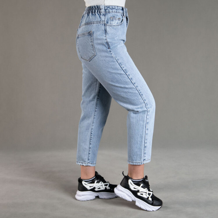 شلوار جین مام دخترانه آبی کد 20144