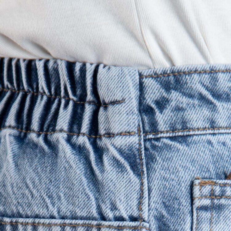 شلوار جین مام دخترانه آبی کد 20144