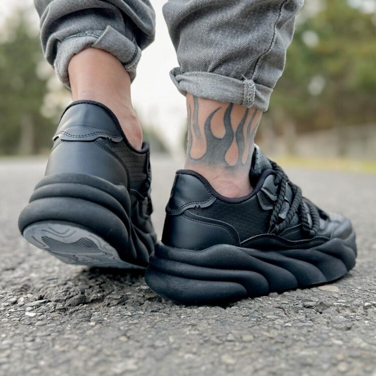 کتانی مردانه V2L مشکی کد 20128