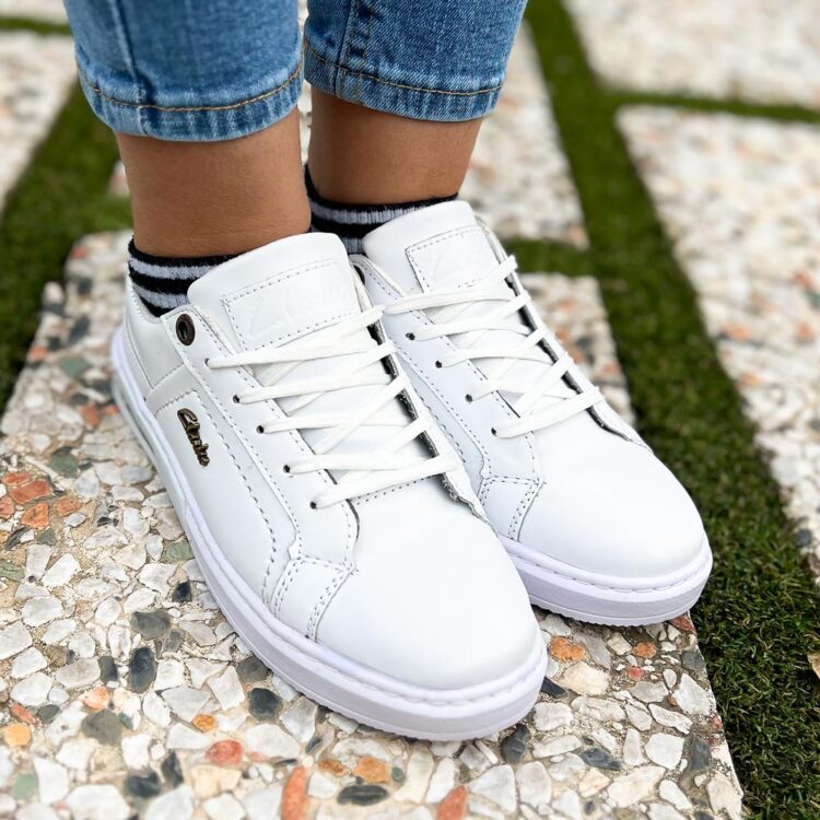 کتانی دخترانه کلارک سفید کد 20422