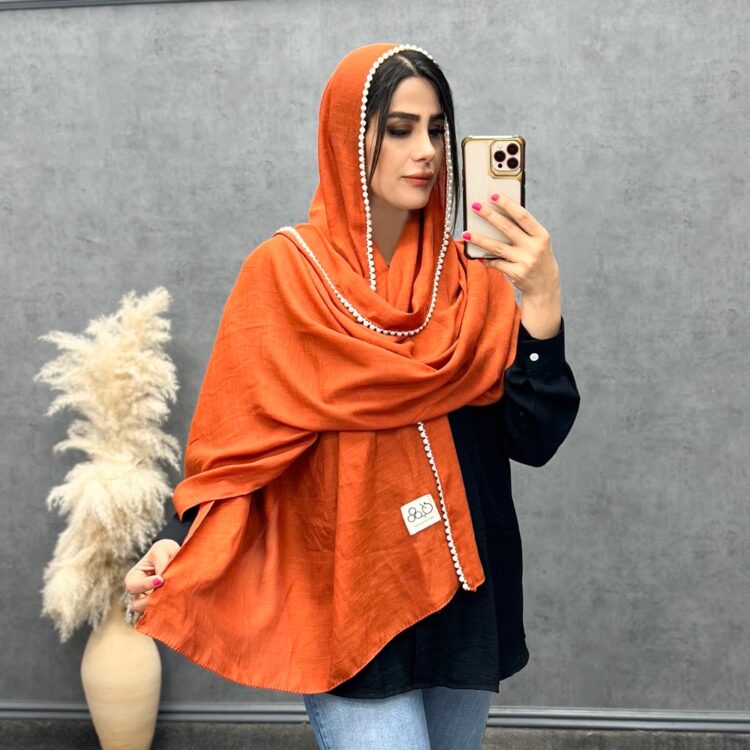 شال لبه مرواریدی کد 20335