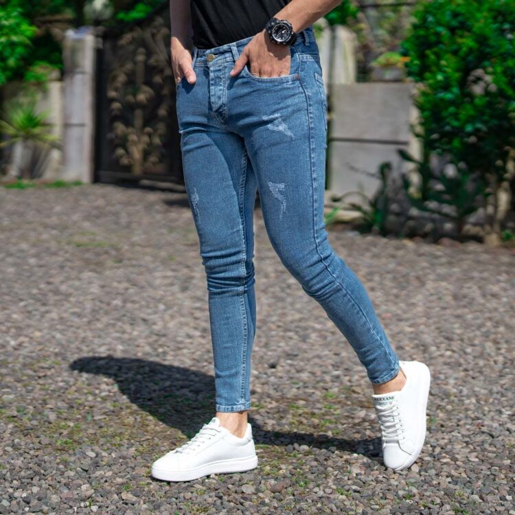 شلوار جین مردانه آبی کد 20574