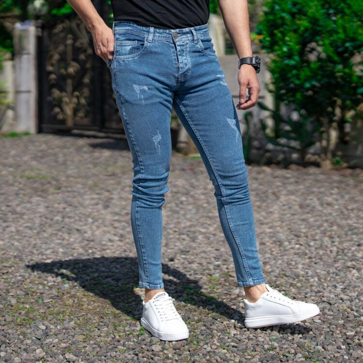 شلوار جین مردانه آبی کد 20574