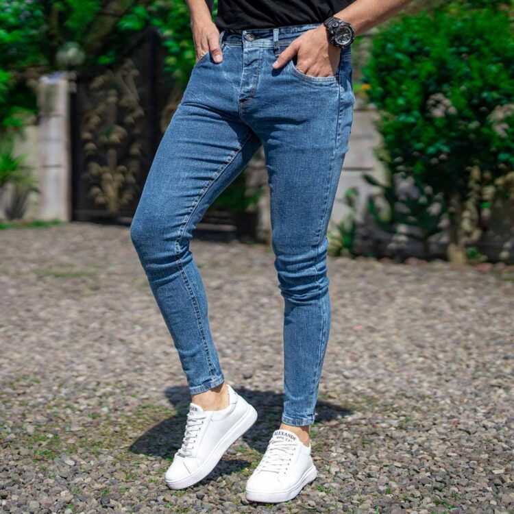 شلوار جین مردانه آبی کد 20575