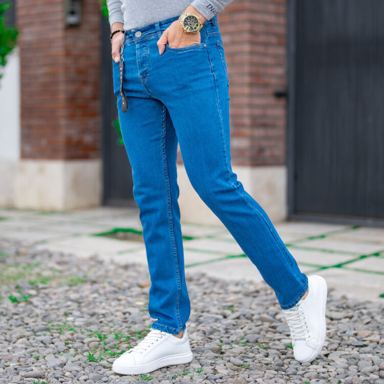 شلوار جین مردانه آبی کد 20633