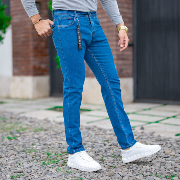 شلوار جین مردانه آبی کد 20633