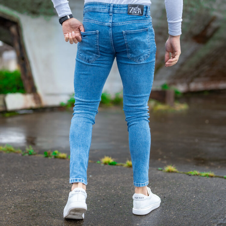 شلوار جین مردانه آبی کد 20678