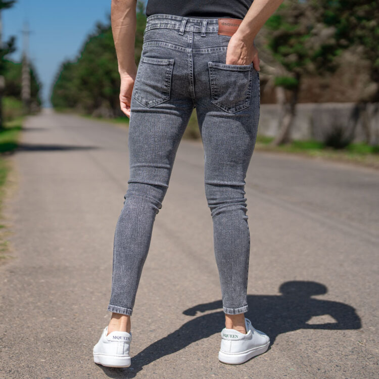 شلوار جین مردانه ذغالی کد 20728