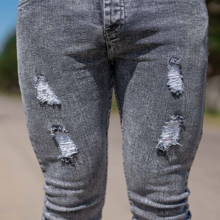 شلوار جین مردانه ذغالی کد 20728