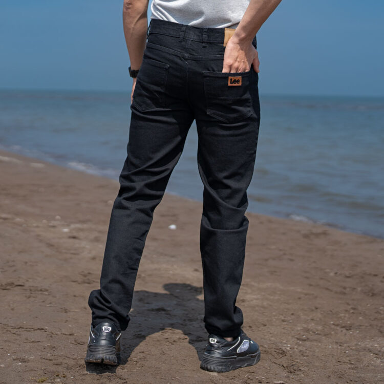شلوار جین سایز بزرگ مردانه مشکی کد 20763