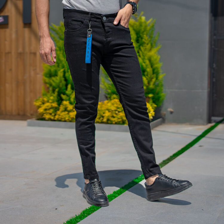 شلوار جین سایز بزرگ مردانه مشکی کد 20832