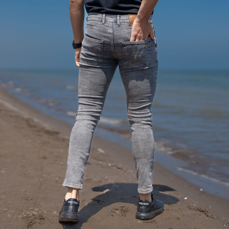 شلوار جین مردانه خاکستری کد 20511