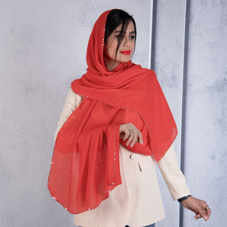 شال لبه پولکی کد 20607