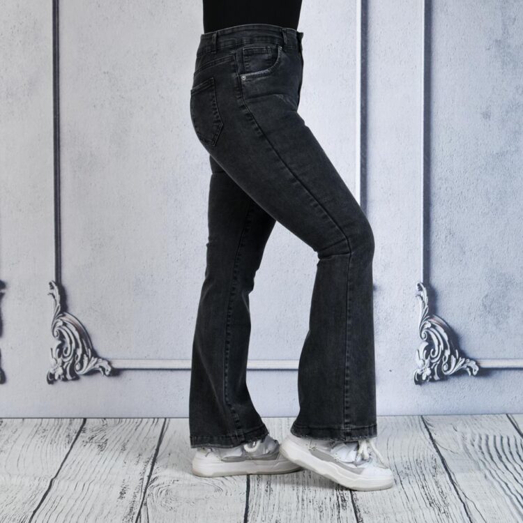 شلوار جین دمپا دخترانه ذغالی کد 20984