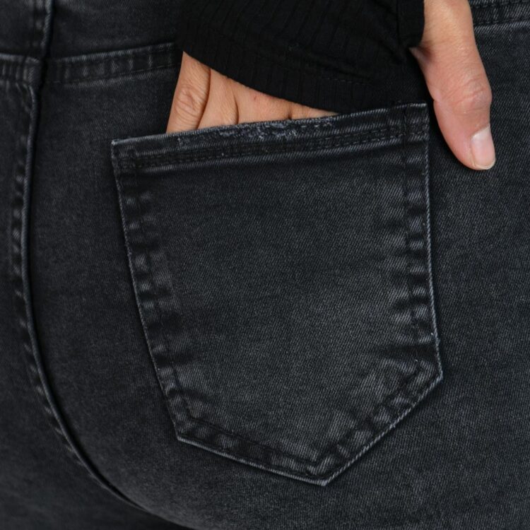 شلوار جین دمپا دخترانه ذغالی کد 20984