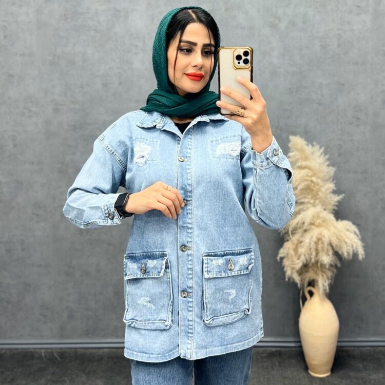 مانتو جین آبی کد 20580