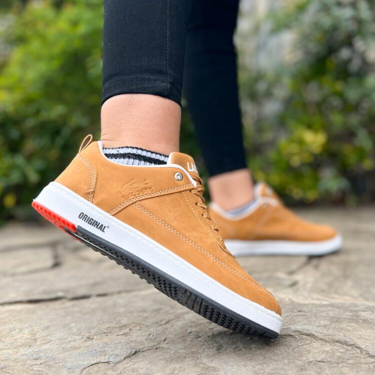 کتانی دخترانه لاگوست عسلی کد 20597