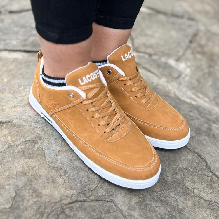 کتانی دخترانه لاگوست عسلی کد 20597