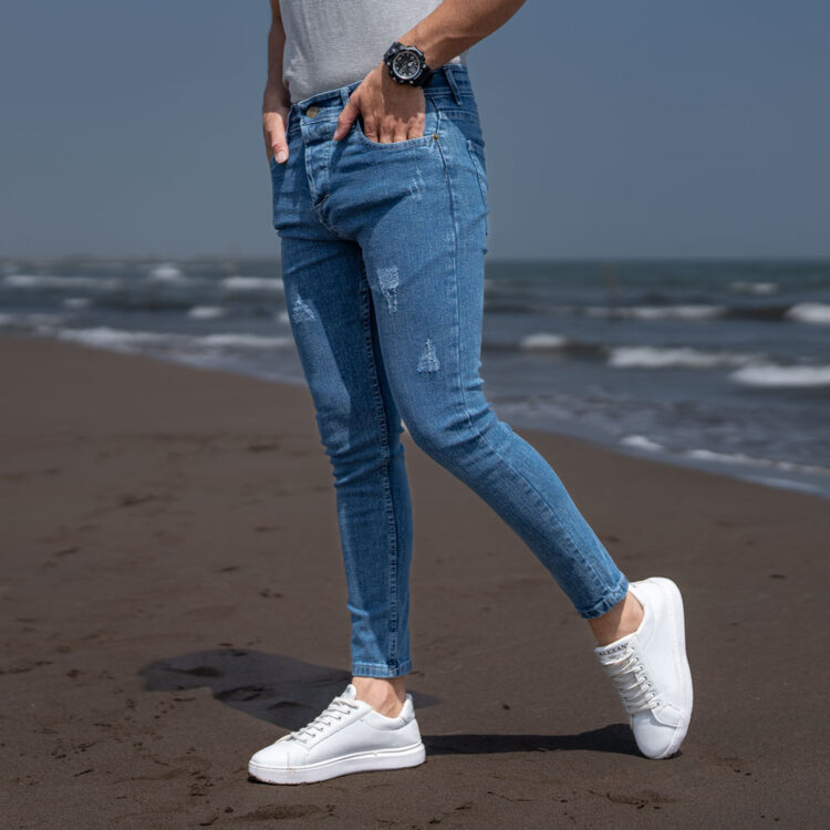 شلوار جین مردانه آبی 21447
