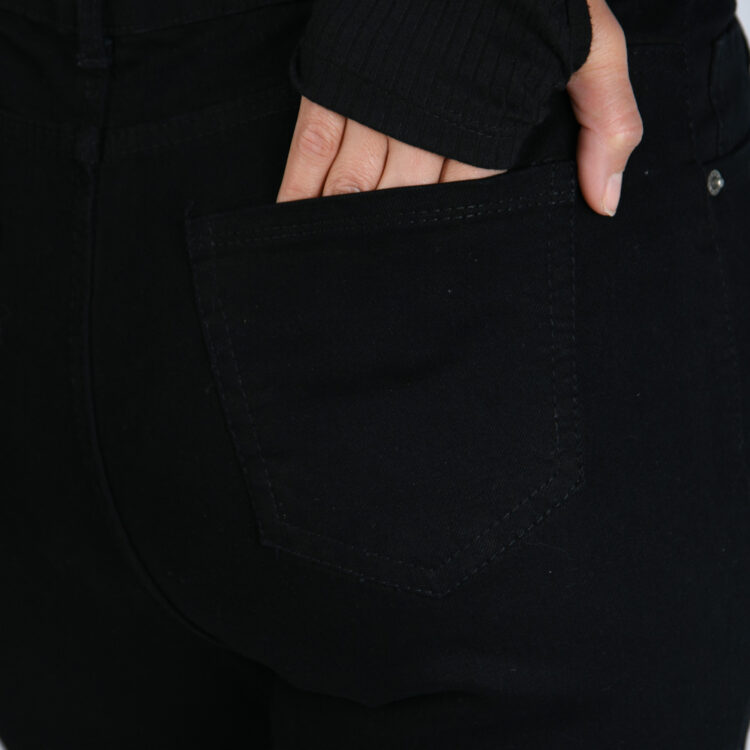 شلوار جین دمپا دخترانه مشکی کد 21032