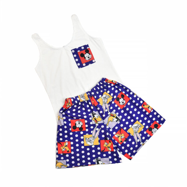 ست تاپ و شلوارک دخترانه کد 21057