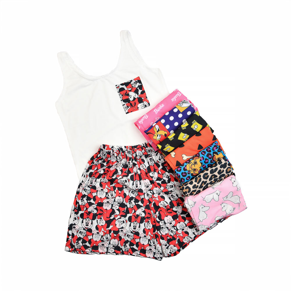 ست تاپ و شلوارک دخترانه کد 21057