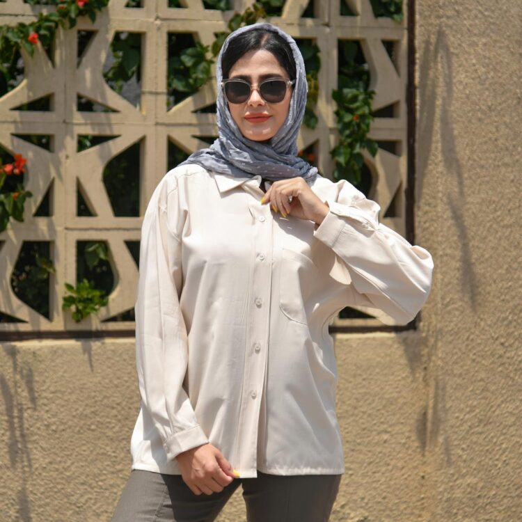 شومیز تک جیب کد 21347