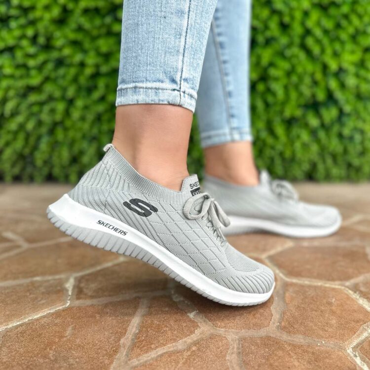 کتانی دخترانه اسکیچرز طوسی 21365