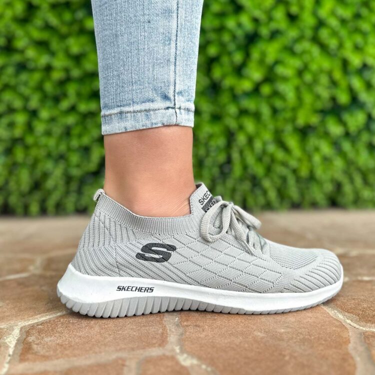 کتانی دخترانه اسکیچرز طوسی 21365