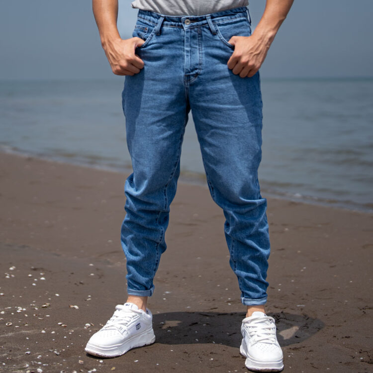شلوار جین مردانه آبی کد 21557
