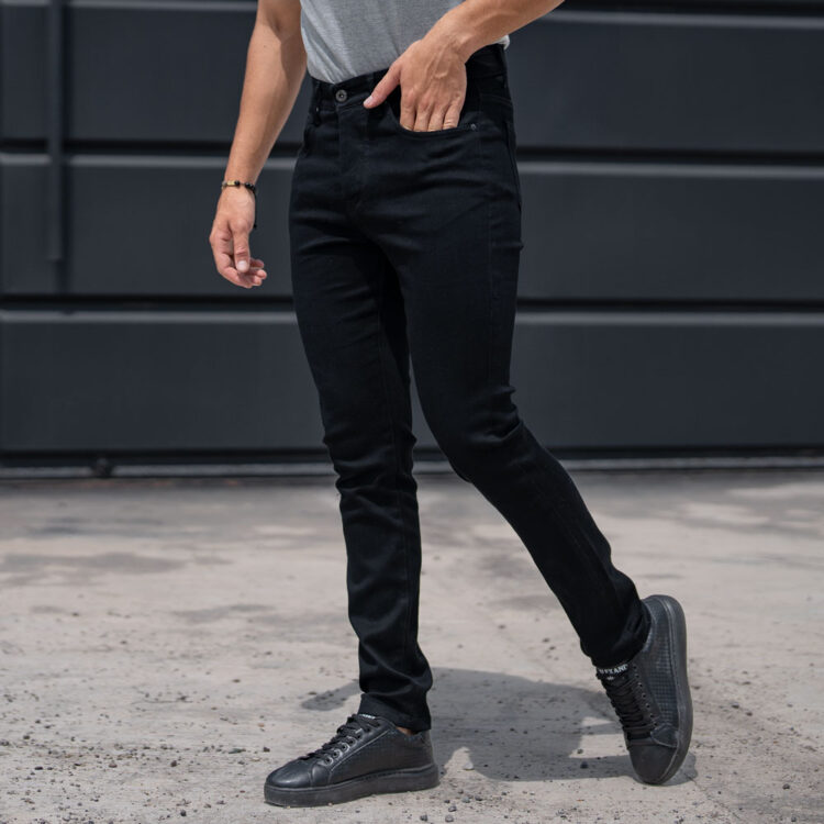 شلوار جین مردانه مشکی کد 21555