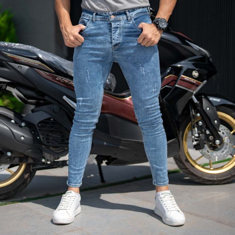 شلوار جین مردانه آبی کد 21830