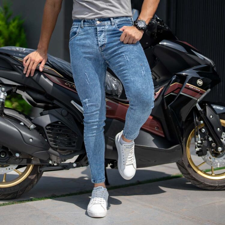 شلوار جین مردانه آبی کد 21830