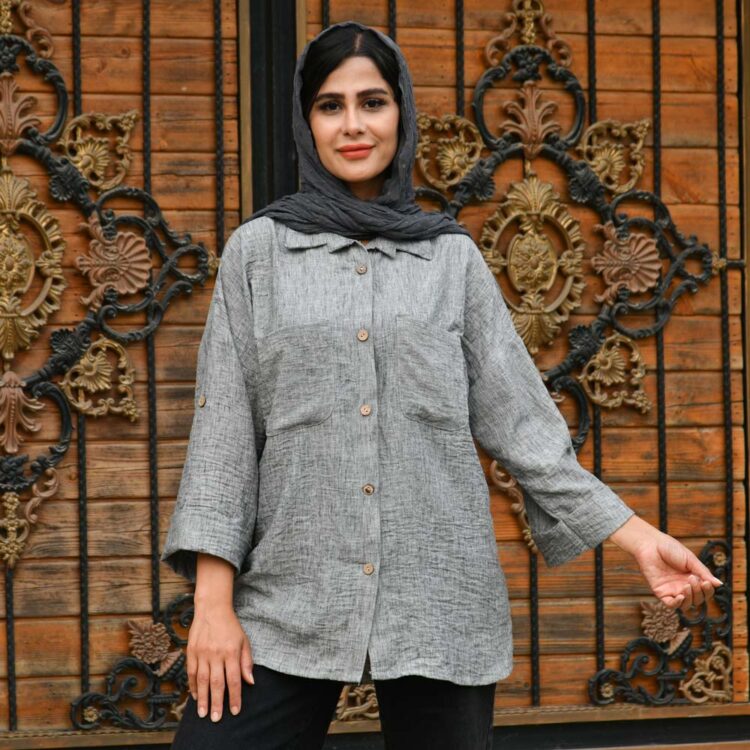 شومیز مانتویی کد 21597