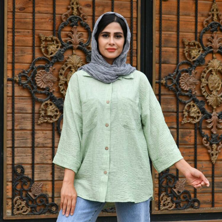 شومیز مانتویی کد 21597