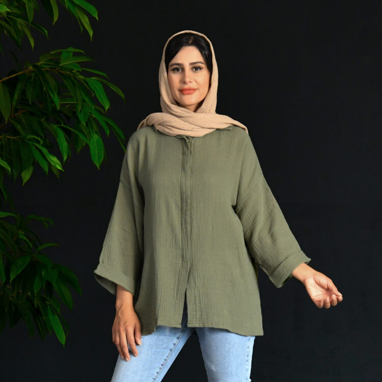شومیز مانتویی کد 21620