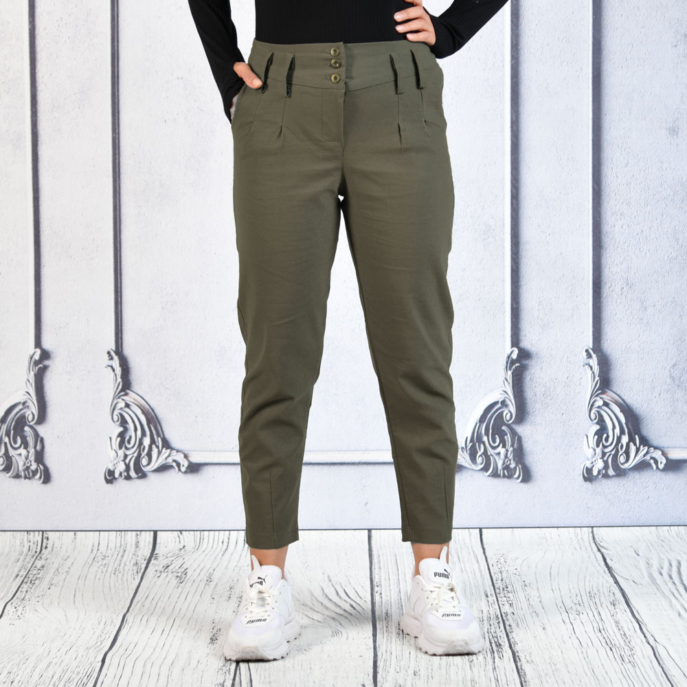 شلوار کتان مام دخترانه کد 21640