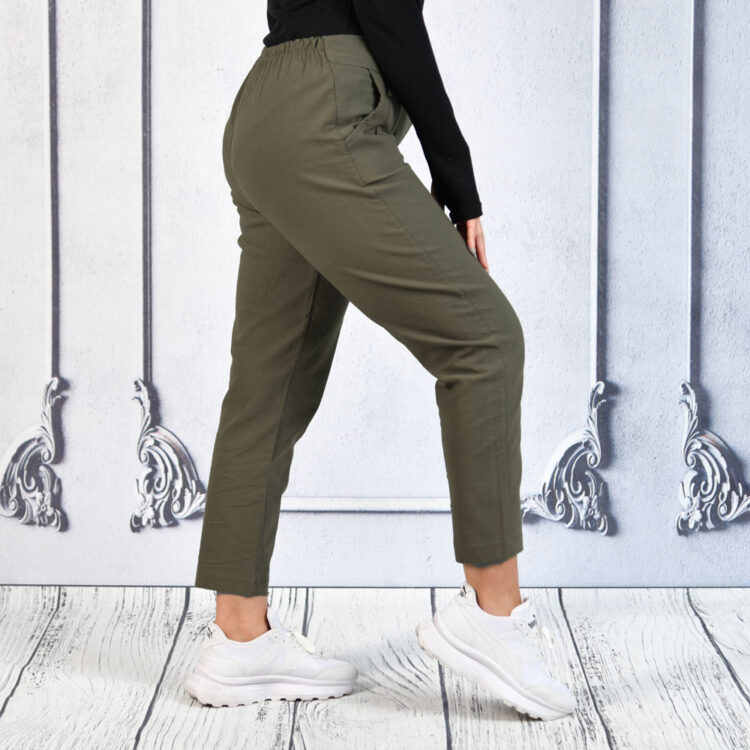 شلوار کتان مام دخترانه کد 21640