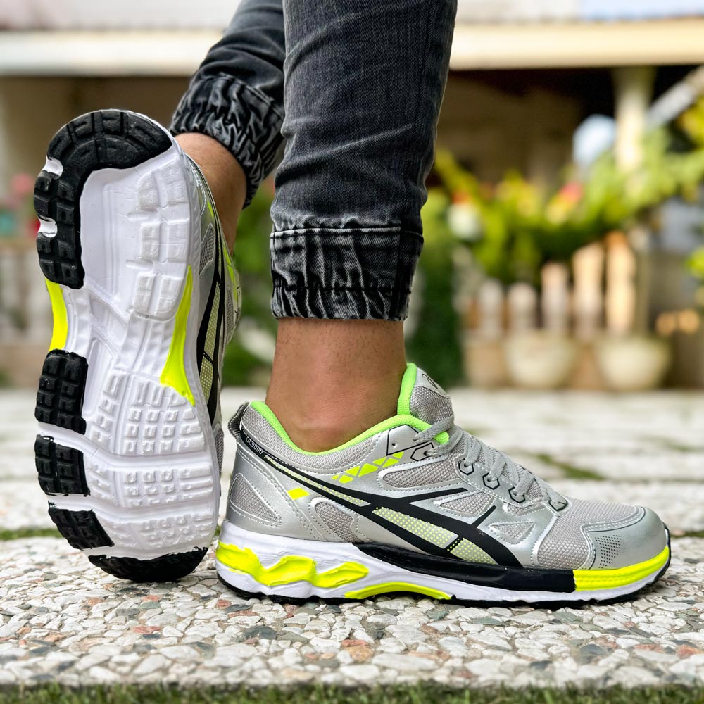 کتانی مردانه آسیکس خاکستری کد 21760