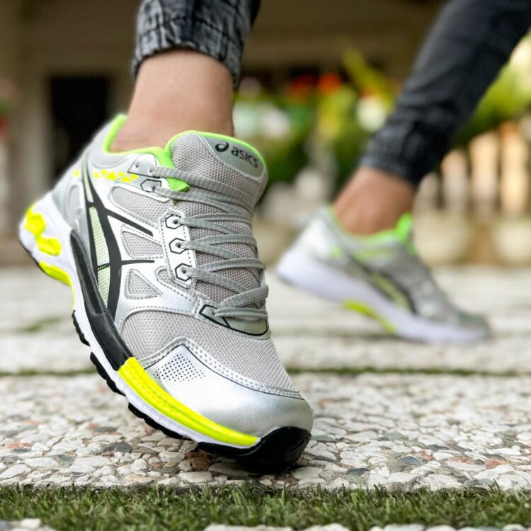 کتانی مردانه آسیکس خاکستری کد 21760