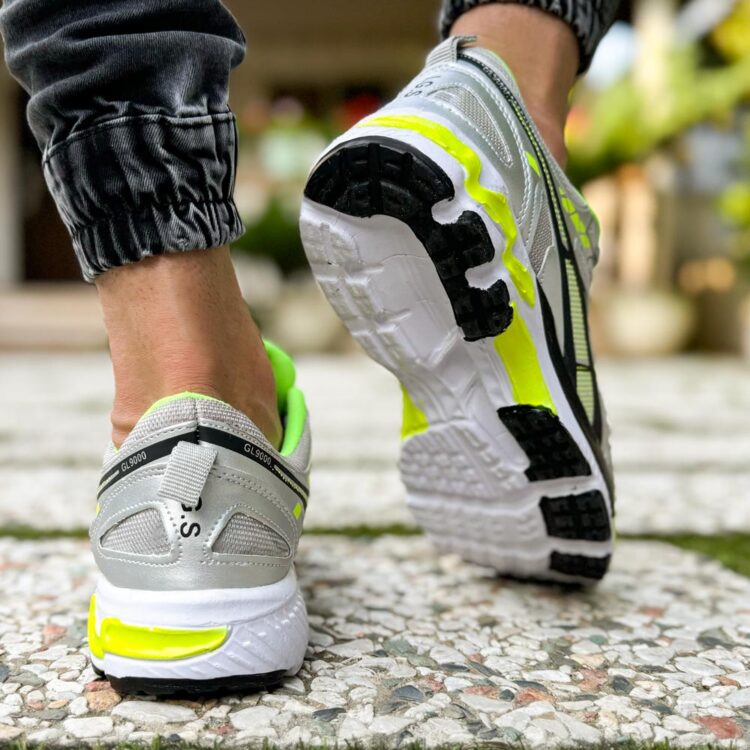 کتانی مردانه آسیکس خاکستری کد 21760