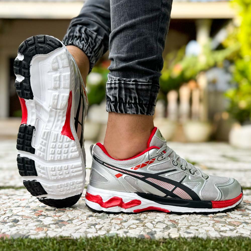 کتانی مردانه آسیکس خاکستری کد 21761